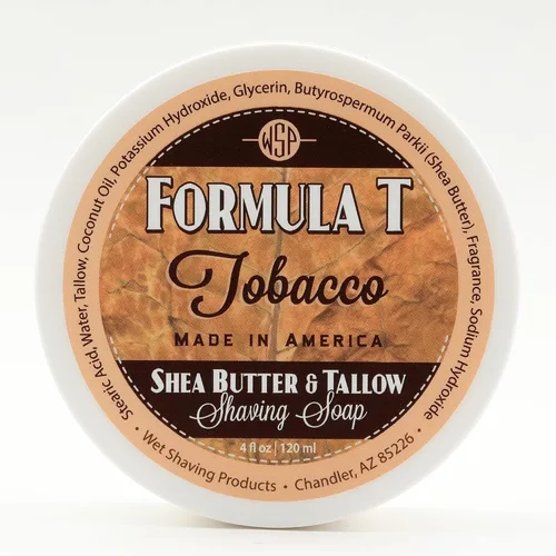 Miniatura 4 de Jabón de afeitar WSP Formula T (Barbería) 4 Oz Hecho con Manteca de Karité y Sarga