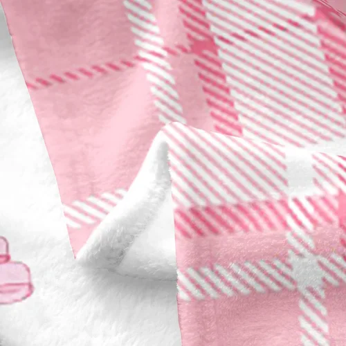 Miniatura 5 de Erosebridal Manta de franela con inicial de letra B, manta de forro polar con lazo rosa, 40 x 50 pulgadas, bonitos lazos del alfabeto, manta