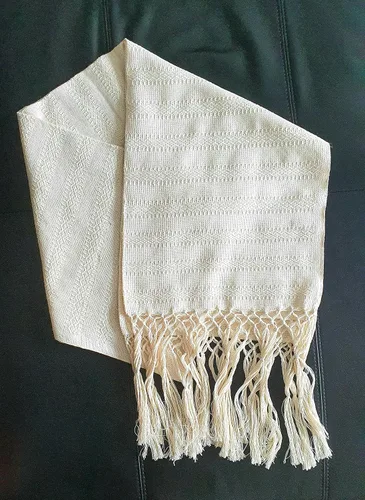 Miniatura 2 de Chal rebozo de algodón hecho a mano mexicano
