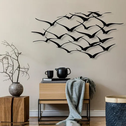 Miniatura 3 de Arte de pared de metal con bandada de pájaros, decoración de pared de pájaros voladores, decoración rústica de granja, decoración del hogar