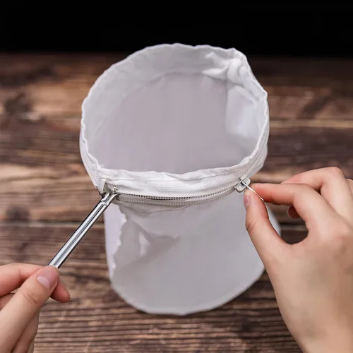 Miniatura 4 de Bolsa de filtro de malla ultra fina con cremallera, bolsa de filtro de grado alimenticio, filtros de malla fina con marco reforzado y asa