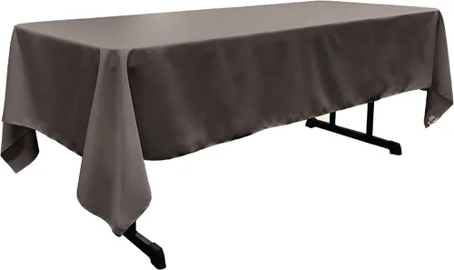 Miniatura 203 de LA Linen Mantel rectangular lavable de popelín de poliéster, resistente a las manchas y a las arrugas, cubierta de mesa 60x84, mantel de tela