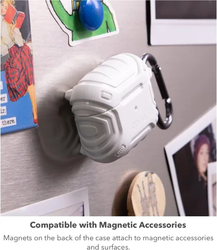 Miniatura 6 de Gear4 Apollo Snap - Funda para AirPods de 3ª generación, compatible con carga inalámbrica, llavero con mosquetón incluido, color negro
