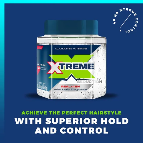 Miniatura 3 de Xtreme Gel Seduction Styling Hair Gel para hombres con aloe vera y control de 48 horas, 8.81 onzas (paquete de 12)