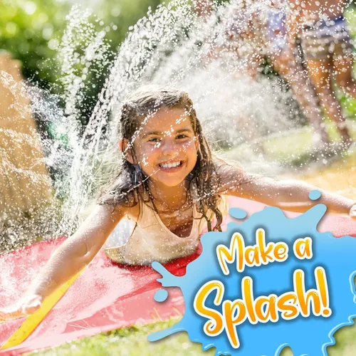 Miniatura 3 de Stargo 18 x 5 pies – Salpicaduras y tobogán deslizante, toboganes acuáticos para niños – Tobogán acuático para niños al aire libre divertidos Rojo