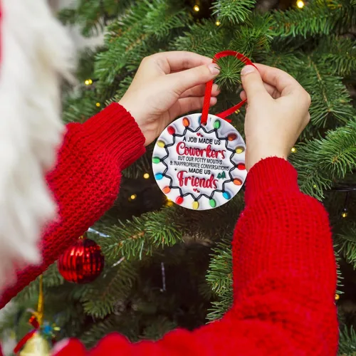 Miniatura 7 de Adornos de Navidad Regalos Compañeros de Trabajo Regalos para Ella Él Divertidos Adornos de Navidad para Mujeres Hombres Regalo de Agradecimiento