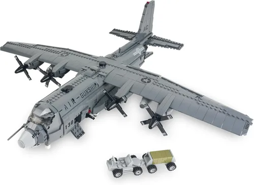 Miniatura 4 de General Jim's Conjunto de Bloques de Construcción AC-130 Hercules Gunship – 1,713 Piezas – Conjunto Detallado de Ladrillos Modelo de Aeronave