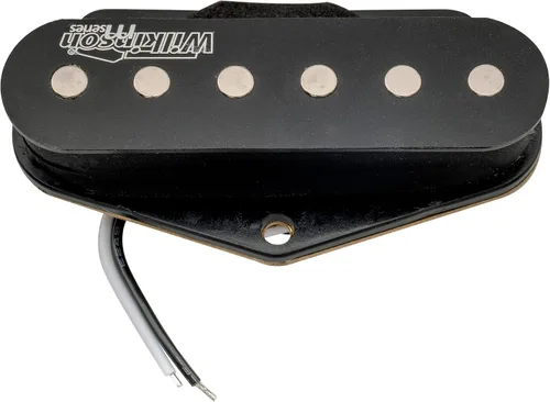 Miniatura 4 de Pastilla de puente Wilkinson WOVT de bajo Gauss Vintage Nashville cerámica para guitarra eléctrica estilo Tele, negra Puente Negro