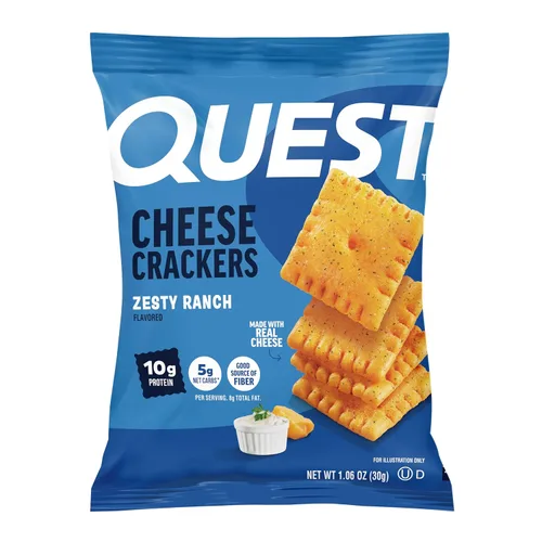 Miniatura 13 de Quest Nutrition - Galletas de queso cheddar picante, 0.35 oz de proteína, bajas en carbohidratos, hechas con queso real, 12
