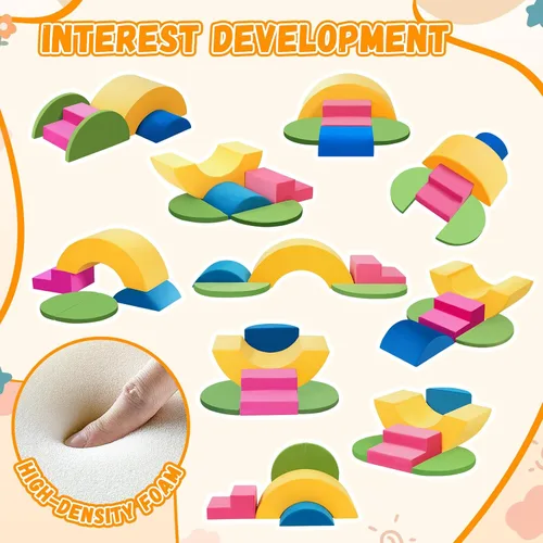 Miniatura 4 de Edbuosy Juguetes de escalada suaves para niños pequeños, juego de 5 bloques de escalada de espuma para bebés, para interiores, juguetes de escalada