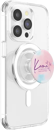 Miniatura 3 de Karma - Positividad, espiritualidad, vibración positiva, PopSockets florales MagSafe PopGrip para iPhone