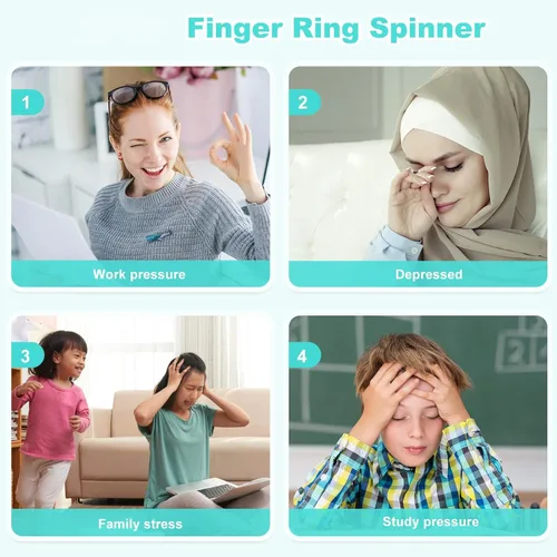 Miniatura 5 de Paquete de 100 anillos sensoriales con pinchos, anillos sensoriales de acupresión para adultos, reductor de estrés silencioso y masajeador