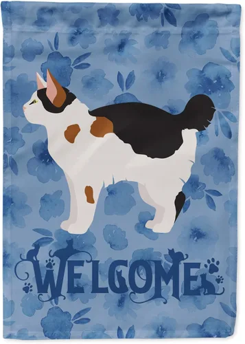 Miniatura 152 de Caroline's Treasures CK4813CHF - Bandera de bienvenida con gato abisinio azul, manga grande, para porche, para colgar en la pared, poliéster