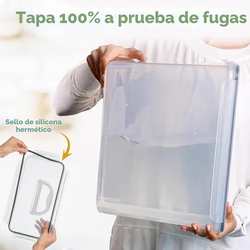 Miniatura 4 de Shazo 2 PC (3.0 gal 11 L) recipientes de almacenamiento de harina y azúcar con asa de transporte fácil - recipientes de almacenamiento