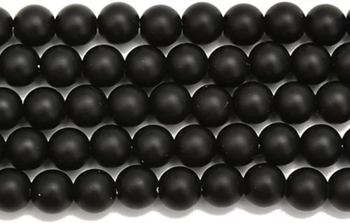 Miniatura 4 de Cuentas sueltas de gemas naturales redondas de 0.039 pulgadas de ónix negro de 0.039 pulgadas para hacer joyas y hacer bricolaje Agujero grande
