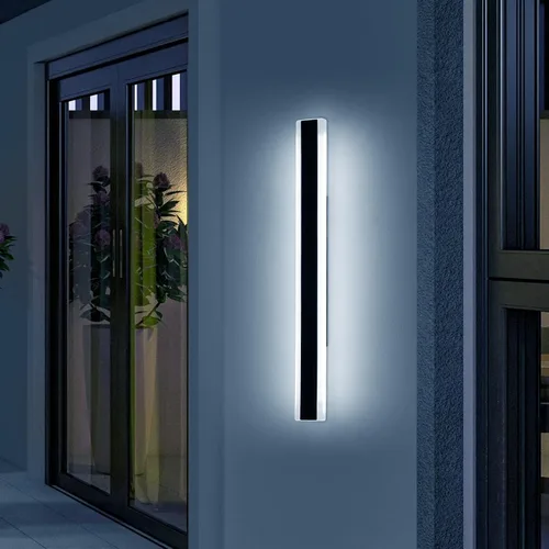 Miniatura 25 de Luces de Pared Modernas para Exterior de Casa, Apliques de Pared al Aire Libre de 23.6 Pulgadas, 3 Luces Color 3000K/4500K/6000K, Resistente al Agua