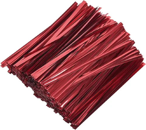 Miniatura 6 de 800 piezas de 4" lazos de torsión metálicos (verde) para lazos de panadería, bolsas de dulces, bolsas de café, lazos para bolsas de regalo