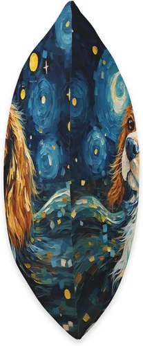 Miniatura 2 de Spaniel Puppy Dogs Starry Night Cocker Spaniel o Cavalier King Charles - Almohada de 16 x 16 pulgadas, multicolor