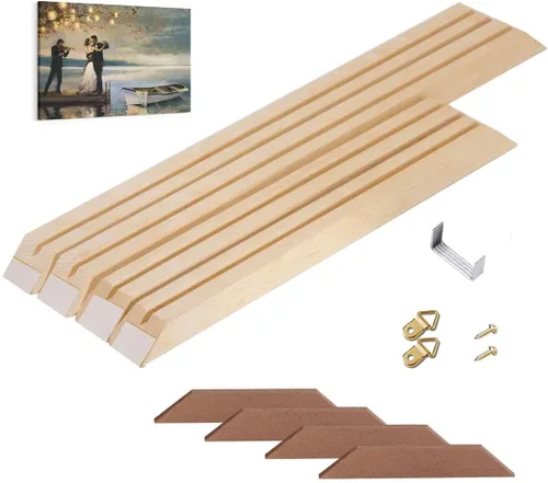Miniatura 10 de Marco de lienzo, barras de ensanchamiento de 8 x 8 pulgadas, kits de madera con accesorios para pintura al óleo y arte de pared
