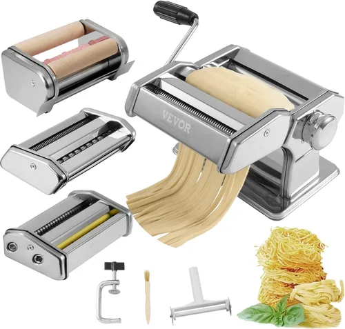 Miniatura 10 de VEVOR Máquina Eléctrica de Pasta, Máquina Automática de Fideos de 150W con 8 Formas de Pasta, 4 Modos Inteligentes, Capacidad de 500g de Harina, Azul