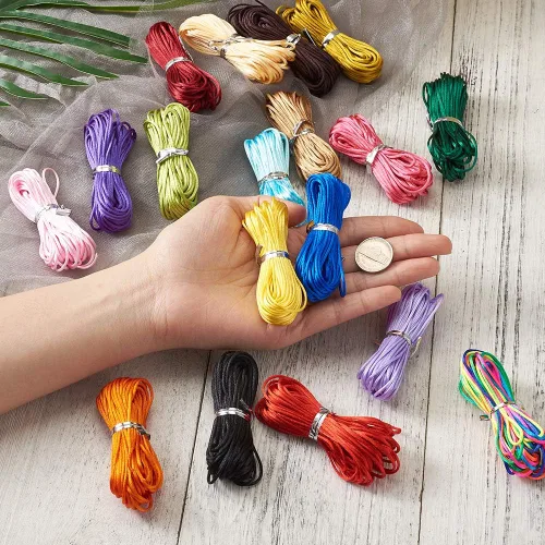Miniatura 4 de Elecrelive - Cuerda de nailon de 200 yardas para pulseras, 200 yardas, cuerda de nailon para pulseras, 20 colores para collar, pulsera, joyería