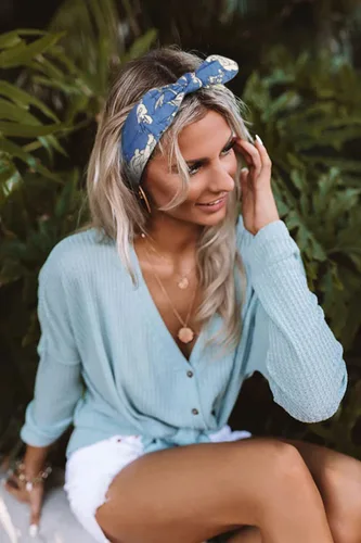 Miniatura 6 de Huachi Paquete de 12 diademas con lazo para mujeres, bandas elásticas para la cabeza, diadema anudada, turbante con orejas de conejo, accesorios