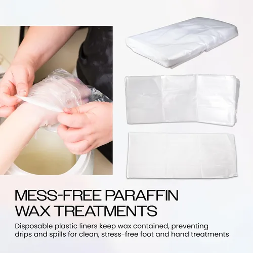 Miniatura 4 de 4000 unidades – Cera de parafina de Pana o revestimientos de baño de plástico para manos o pies, uso profesional o personal, 15 x 10 pulgadas