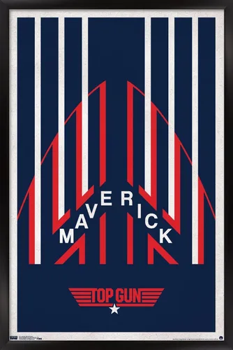 Miniatura 8 de Trends International Top Gun - Póster de pared de casco Maverick, 14.725 x 22.375 pulgadas, versión enmarcada de madera de granero
