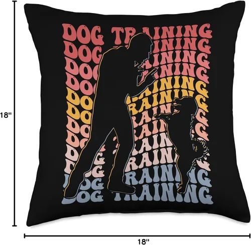 Miniatura 4 de Dog Training Dog Trainer Dog Agility Gifts Training Groovy Trainer Dog Agility - Almohada de 16 x 16 pulgadas, multicolor
