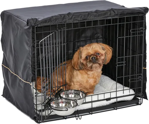 Miniatura 7 de MidWest Homes for Pets - Kit inicial Pink Fashion iCrate, paquete de jaula para perros pequeños de 24 pulgadas, incluye jaula, cama para mascotas, 2