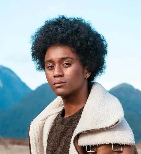 Miniatura 6 de Afro Curl Toupee para hombres negros, 10 x 8, tupé para hombres, piezas de cabello africano, unidades de repuesto para hombre, unidad de cabello