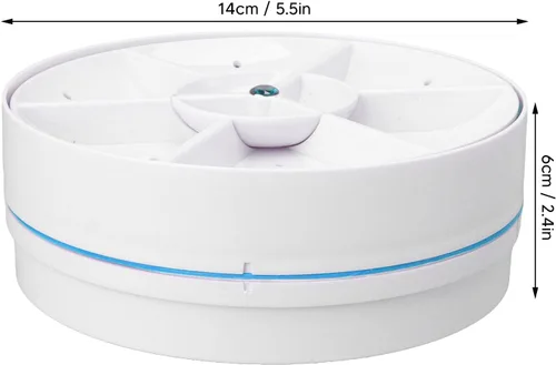 Miniatura 4 de Lavadora portátil, lavadora de fregadero, mini lavadora, lavavajillas portátil para fregadero, lavadora portátil para fregadero para el hogar (azul)
