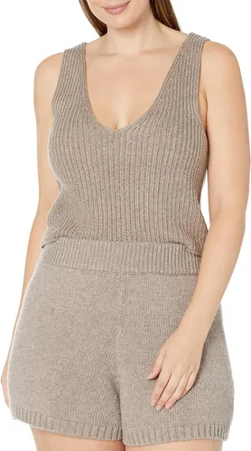 Miniatura 5 de The Drop Sylvie - Suéter corto con cuello en V y textura acanalada para mujer