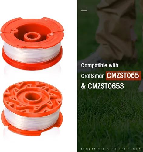 Miniatura 5 de Mudder Paquete de 6 líneas de recortadora de cuerda de 30 pies compatibles con Craftsman Cmzst0653 Cmzst065 Weed Wacker - Bobina de repuesto