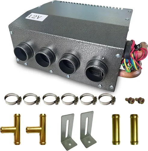 Miniatura 9 de XuSha Calentador de ventilador universal de 8000 BTU, 4 puertos, 12 voltios, calentador de aire, diésel, portátil, de bajo perfil, calentador