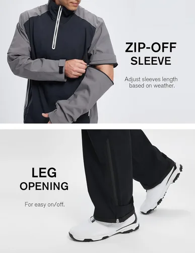 Miniatura 5 de FIT SPACE Trajes de lluvia de golf impermeables para hombre, chaquetas de lluvia y pantalones para todos los deportes