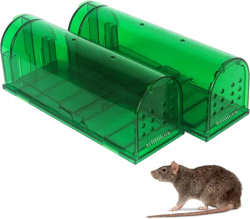 Trampas para ratones grandes y humanas reutilizables para interiores y exteriores, seguras para niños y mascotas y no matan para pequeños roedores,