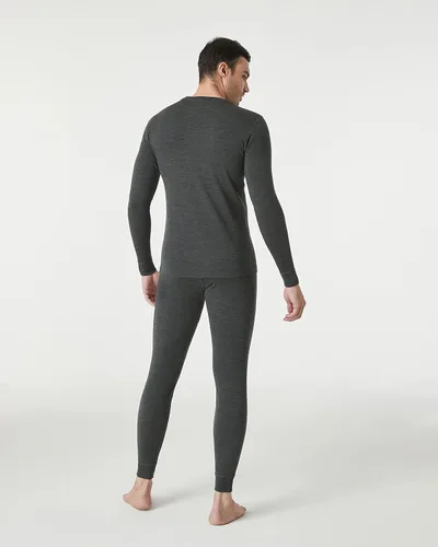 Miniatura 2 de LAPASA Conjunto de capa base de lana merino 100% para hombre, ropa interior térmica ligera de peso medio, ropa deportiva larga John Top Bottom