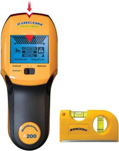 Miniatura 8 de Zircon MultiScanner A200 – Escáner de pared electrónico, detector de pernos y metales con detección de cables de corriente alterna en vivo, puntero