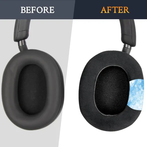 Miniatura 4 de SOULWIT Almohadillas de enfriamiento para auriculares Sony WH-1000XM5 con cancelación de ruido, espuma de aislamiento de ruido de alta densidad