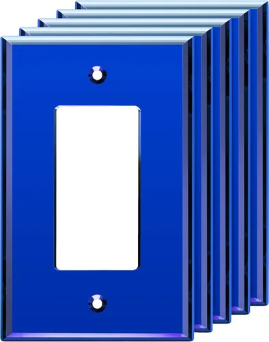 Miniatura 57 de LIDER Placa de Pared Decorativa de Acrílico Reflectante, Placa de Interruptor de Luz Espejada, Cubierta de Tomacorriente de Plexiglás, Vidrio Dorado