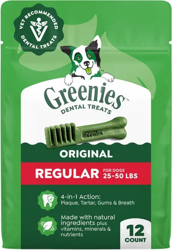 Miniatura 17 de Greenies Golosinas dentales regulares originales para perros, paquete de 54 onzas (54 golosinas)