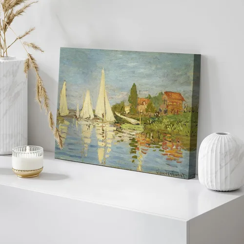 Miniatura 131 de wall26 Prado con álamos por Claude Monet - Arte moderno impresionista, arte en lienzo para el hogar, 12 x 18 pulgadas
