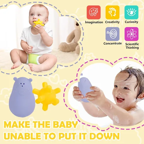 Miniatura 6 de Juguetes Montessori 8 en 1 para bebés de 0 a 6 meses, tarjeta blanca y negra para recién nacidos, sonajero Rainmaker para bebés, caja de pañuelos