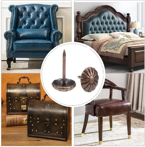 Miniatura 6 de Tachuelas de Tapicería Antiguas 400PCS, Clavos Tachuelas para Muebles, Clavos de Tapicería de 7/16 Pulgadas para Sofá, Silla, Cama y Otros Muebles