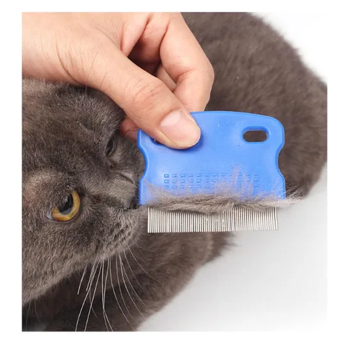 Miniatura 4 de 5 peines de aseo – Removedor de manchas de lágrimas para mascotas, piojos y pulgas, eliminación de caspa y moco para perros y gatos pequeños