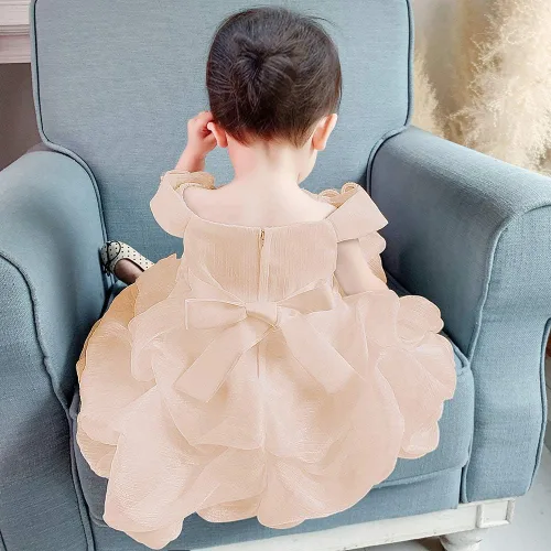 Miniatura 5 de Vestido de princesa con lentejuelas bordadas con hombros descubiertos y lentejuelas para niñas pequeñas, vestidos de fiesta de dama de honor