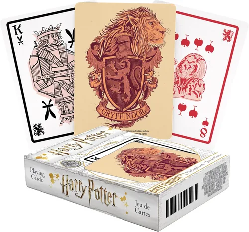 Aquarius Harry Potter - Baraja de cartas con temática de Gryffindor para tus juegos de cartas favoritos, mercancía y coleccionables con licencia