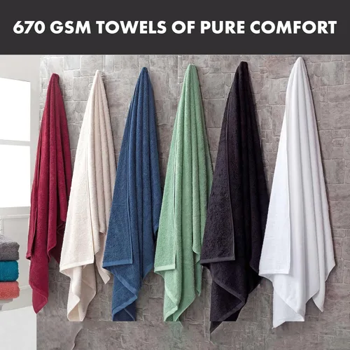 Miniatura 5 de THIRSTY Towels Toalla de baño de lujo de 40 x 80 pulgadas, 100% algodón turco, ultra suave, gruesa y absorbente, para baño, spa, playa y piscina