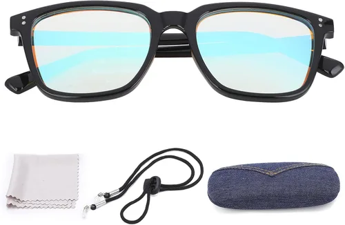 Lentes de corrección de daltonismo, lentes de daltonismo rojo-verde, marco completo, universales para hombres y mujeres, revestimiento especial de